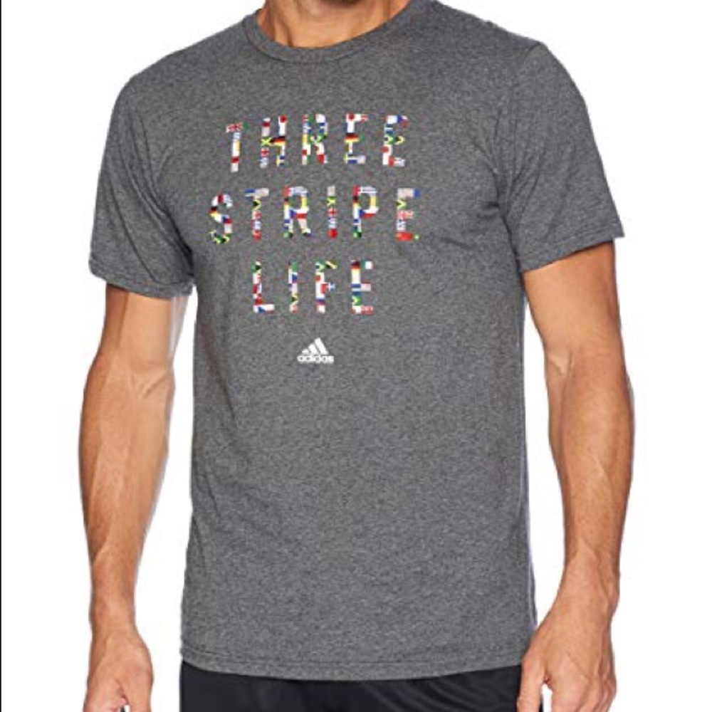 ADIDAS. Men’s shirt dark gray size L. Preowned